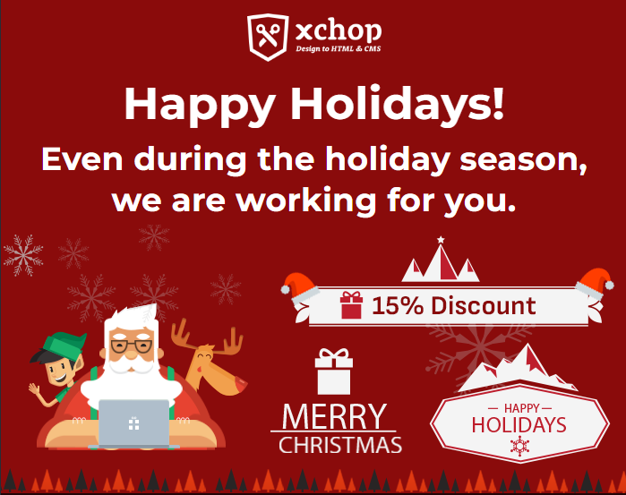 Holiday Offer: 15% Off Your New WordPress and other Conversion Services